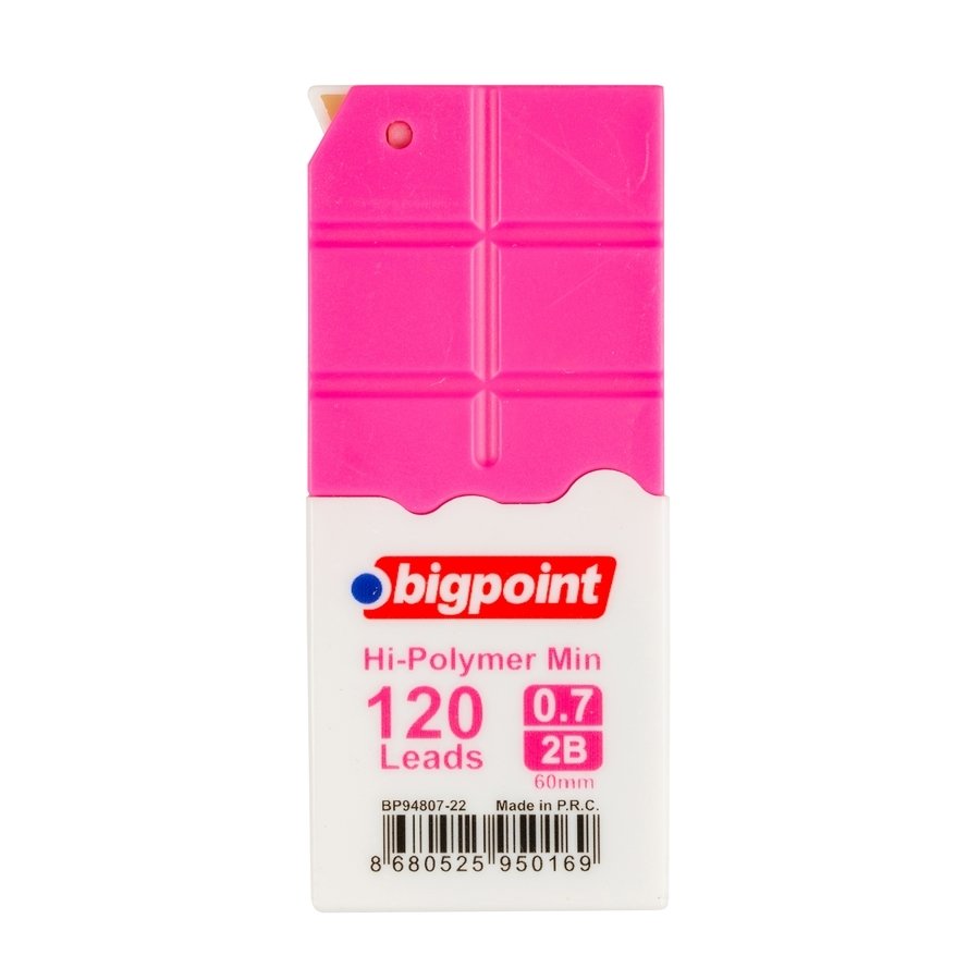 Bigpoint Kalem Ucu 0.7mm 2B 120'li Tüp Pembe 12'li Kutu