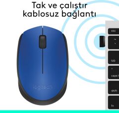 Logitech M171 910-004640 Mavi Optik Kablosuz Mouse