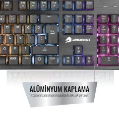 GameBooster G76K ''Attack'' Rainbow Aydınlatmalı Semi-Mechanical Oyun Klavyesi