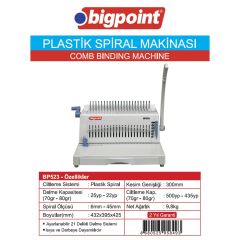 Bigpoint Plastik Spiral Makinesi 22 Yaprak