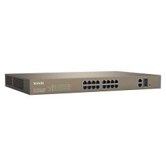 TENDA TEF1218P-16-250W 16 PORT 10/100 2 PORT GIGABIT 16 PORT POE SWITCH 1 SFP (250W)