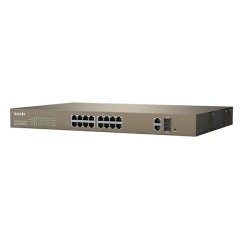 TENDA TEF1218P-16-250W 16 PORT 10/100 2 PORT GIGABIT 16 PORT POE SWITCH 1 SFP (250W)