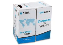 S-link SL-CAT657 23AWG Utp CAT6 Gri Kablo (305m)