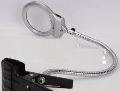 Ayarlanabilir Başlıklı Led Işıklı Büyüteç 90mm-MG15120A