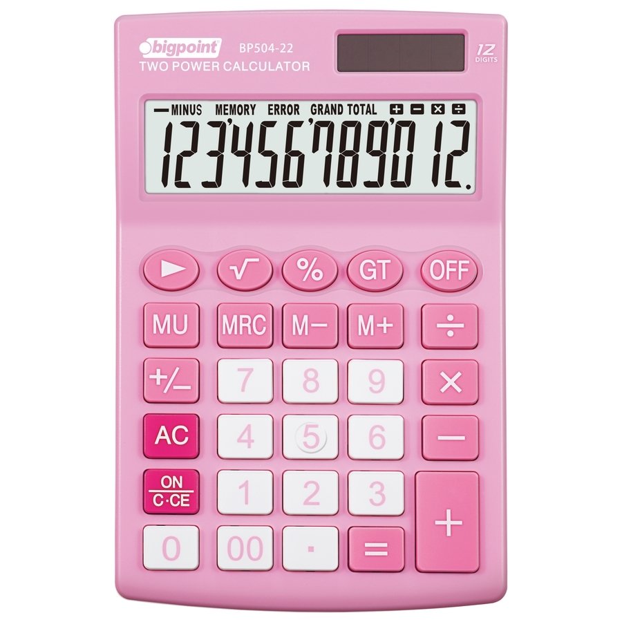 Bigpoint Hesap Makinesi 12 Hane Pembe