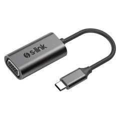 S-link Swapp SW-U514 Gri Metal Type-C to VGA Adapt