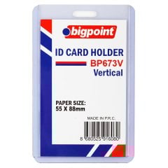 Bigpoint Kart Kabı Dikey Şeffaf 55x88mm 100'lü Poşet