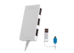 S-Link SL-U143 Beyaz 3 Port Hub+USB2.0 KartOkuyucu