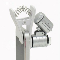 Evrensel Led Işıklı Mini Cep Mikroskobu ( Tüm kameralı telefonlar için )