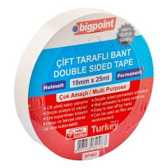 Bigpoint Çift Taraflı Bant 19 mm x 25 m 12'li Kutu