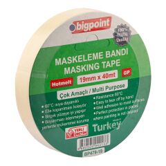 Bigpoint Maskeleme Bandı 18mm x 40m 8'li Kutu