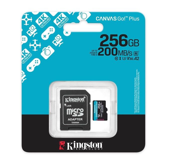 Kingston 256GB mSDXC CanvasGo+ 200MB SDCG4/256GB