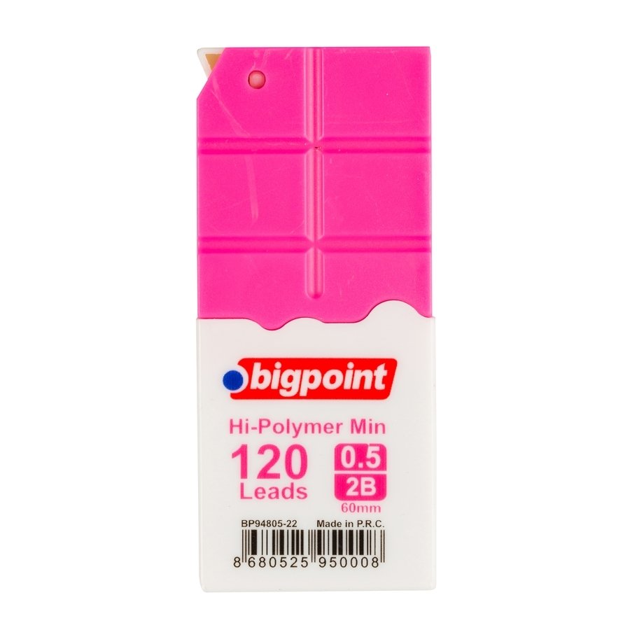 Bigpoint Kalem Ucu 0.5mm 2B 120'li Tüp Pembe 12'li Kutu