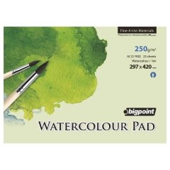 Bigpoint A3 Suluboya Blok 250 Gram - 25 Yaprak (Watercolour Pad)