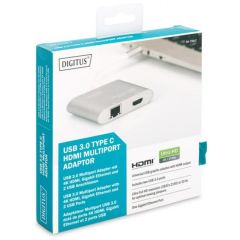 Digitus DA-70847 USB Type-C to 2xUSB3.0/HDMI/RJ45