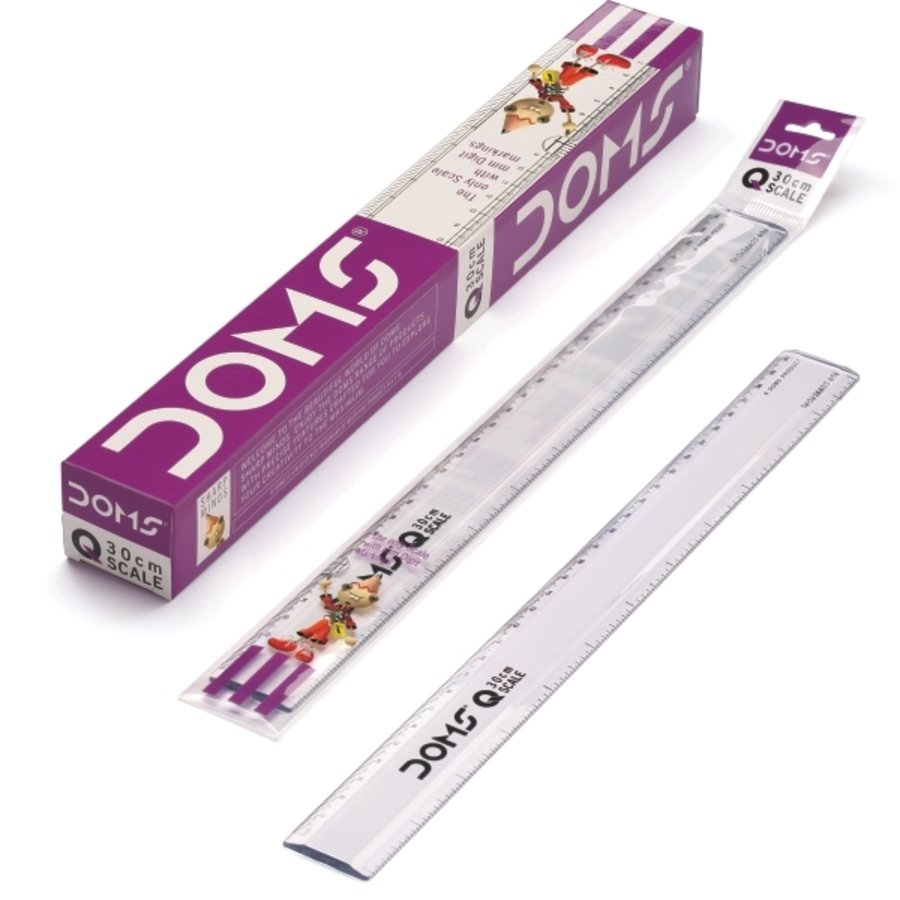 Doms Q 30cm Plastik Cetvel 10'lu Kutu