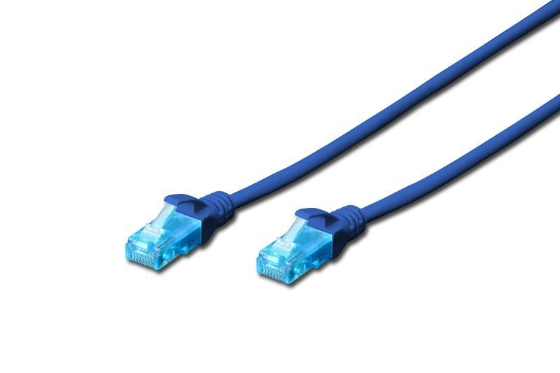 Digitus DK-1511-010/B U/UTP Cat5E Mavi Kablo (1m)