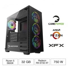 GAMEPOWER SCORPİON RYZEN 5 5600X 32GB 1TB SSD 12GB RX6700XT FDOS