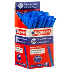 Bigpoint Tükenmez Kalem Master 1.0mm Mavi 50'li Kutu