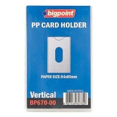Bigpoint Kimlik, Ehliyet Kabı Dikey Şeffaf 54x86mm 10'lu Poşet