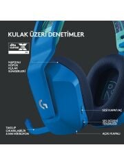 Logitech G733 Lightspeed Mavi RGB 7.1 Kablosuz Kulak Üstü Oyuncu Kulaklığı 981-000943