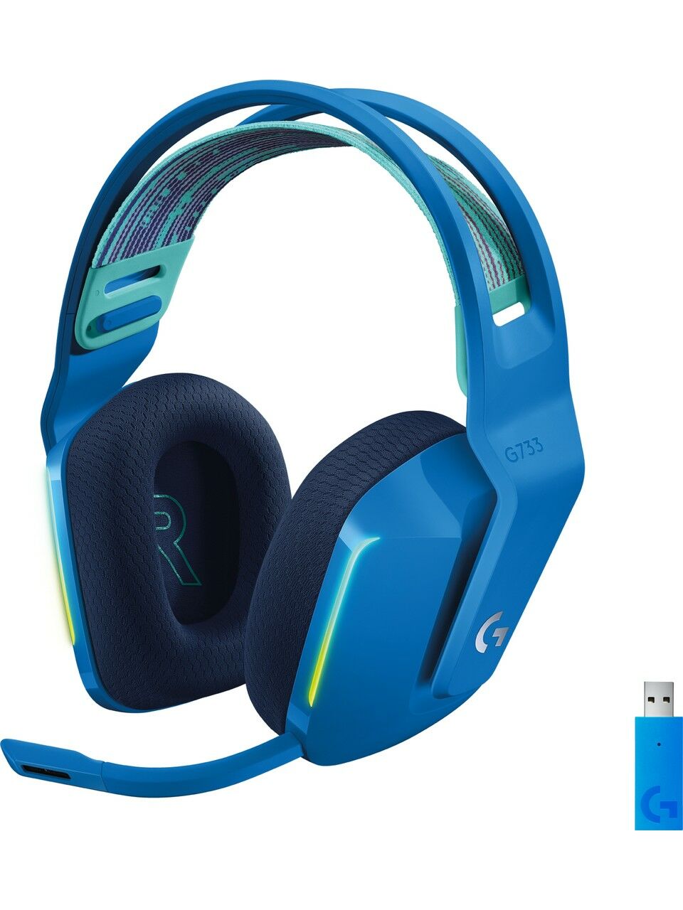 Logitech G733 Lightspeed Mavi RGB 7.1 Kablosuz Kulak Üstü Oyuncu Kulaklığı 981-000943