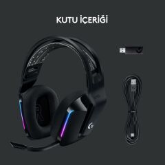 Logitech G733 Lightspeed Siyah RGB 7.1 Kablosuz Kulak Üstü Oyuncu Kulaklığı 981-000864
