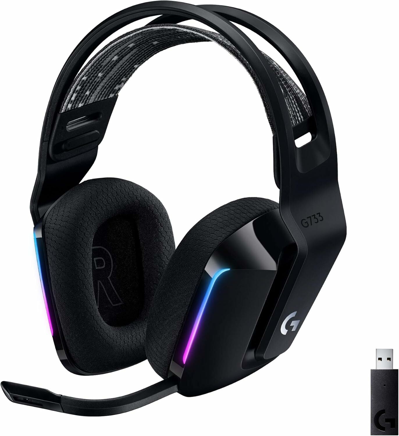 Logitech G733 Lightspeed Siyah RGB 7.1 Kablosuz Kulak Üstü Oyuncu Kulaklığı 981-000864