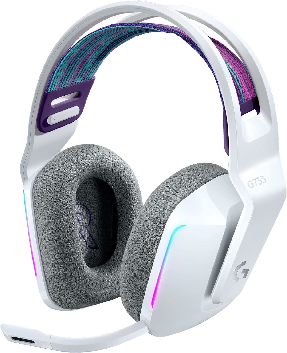 Logitech G733 Lightspeed Beyaz RGB 7.1 Kablosuz Kulak Üstü Oyuncu Kulaklığı 981-000883