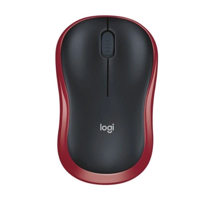 Logitech M185 Optik Kablosuz Mouse Siyah-Kırmızı 910-002237