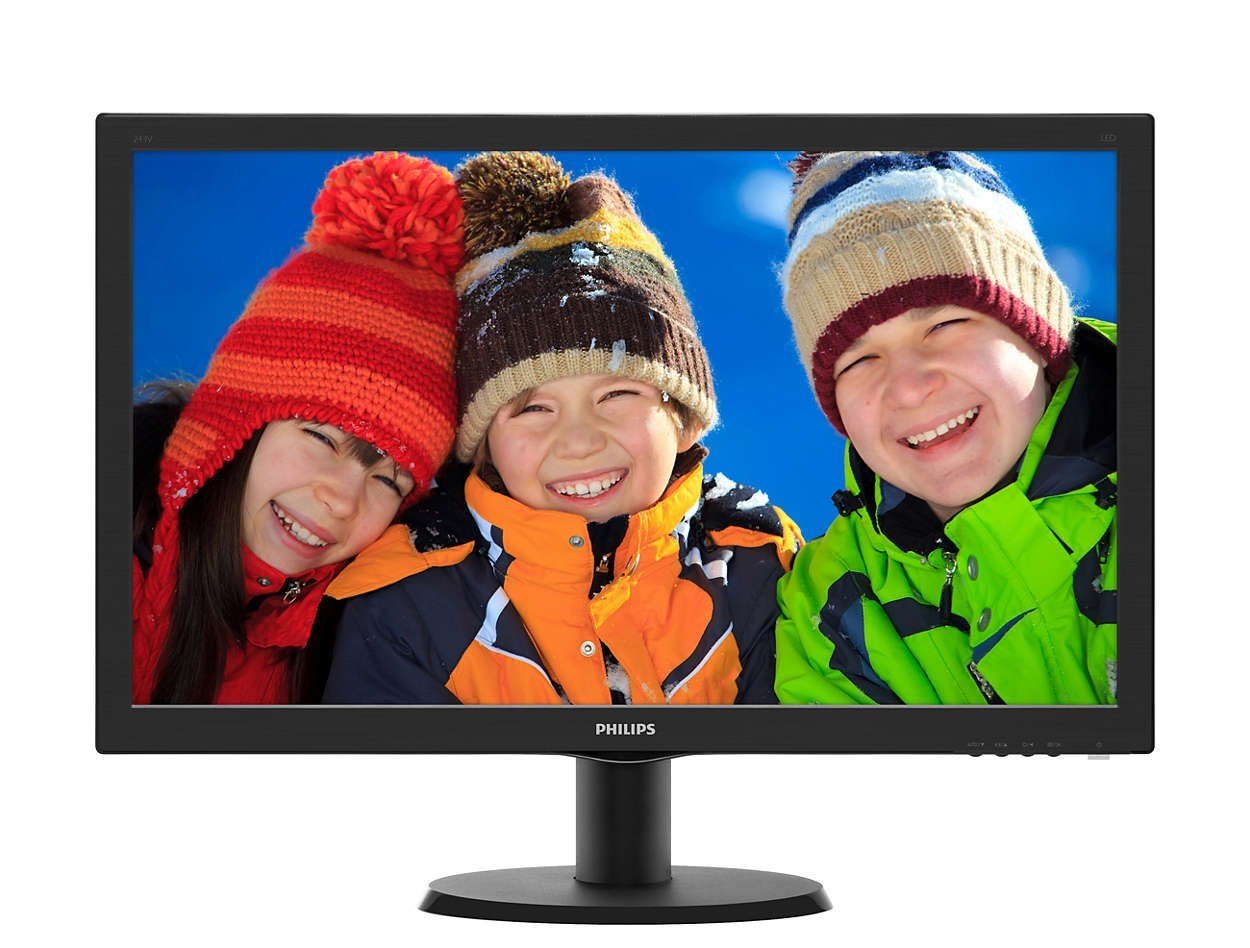 Philips 23.6'' 243V5QHSBA/01 8ms FHD Vga Dvi Hdmi
