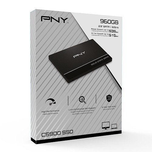 PNY CS900 960GB 535/515MB/s 2.5'' SATA3 SSD Disk (SSD7CS900-960-PB)