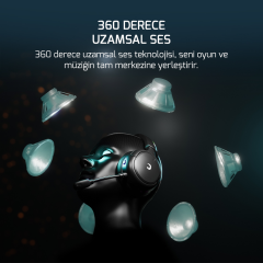 Gamepower Aero Ultra 7.1 USB  Siyah Triple Mode (Kablosuz/Bluetooth/2.4G) Kulak Üstü Oyuncu Kulaklığı