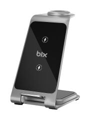 Bix BXMW3 15W 3in1 Ultra İnce Manyetik Kablosuz Şarj Aleti - 3 ü 1 Arada iPhone Apple Watch AirPods Uyumlu