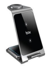 Bix BXMW3 15W 3in1 Ultra İnce Manyetik Kablosuz Şarj Aleti - 3 ü 1 Arada iPhone Apple Watch AirPods Uyumlu