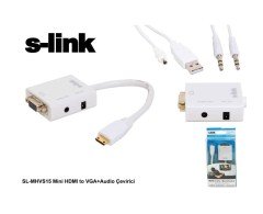 S-Link SL-MHVS15 Mini HDMI to VGA+Audio Çevirici