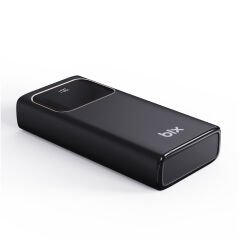 Bix PB303 30000MAH 60W 2*usb ve Type-C Pd Çıkışlı Hızlı Şarj Destekli LED Göstergeli Powerbank Siyah