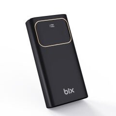 Bix PB303 30000MAH 60W 2*usb ve Type-C Pd Çıkışlı Hızlı Şarj Destekli LED Göstergeli Powerbank Siyah