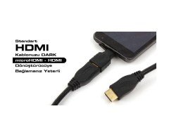 Dark Micro HDMI - HDMI Dönüştürücü Cep Telefonu