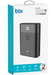 Bix PB20W 10000mAh 20W Type-C ve USB-A SCP 22.5W QC 3.0 18W Çift Çıkışlı Dijital Ekranlı Mini Powerbank