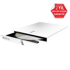 Asus SDRW-08D2S-U Harici Slim DVD-RW Usb2.0 Beyaz