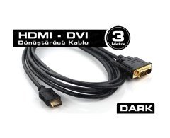 Dark DK-CB-DVIXHDMIL300 3m DVI - HDMI Çift Yönlü