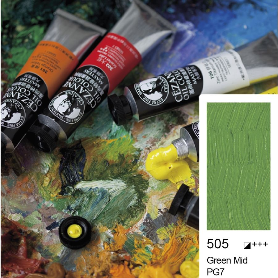 Bigpoint Cezanne Extra Fine Yağlı Boya 45 ml Green Mid 505 6'lı Kutu