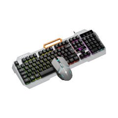 Lenovo Lecoo CM107 Kablolu Oyuncu Klavye Mouse Seti - Rainbow Aydınlatmalı - Siyah