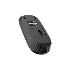 Lenovo Lecoo WS209 Siyah Şarjlı Sessiz Ergonomik Optik Kablosuz Mouse - 6 Tuşlu 1600DPI Çift Modlu