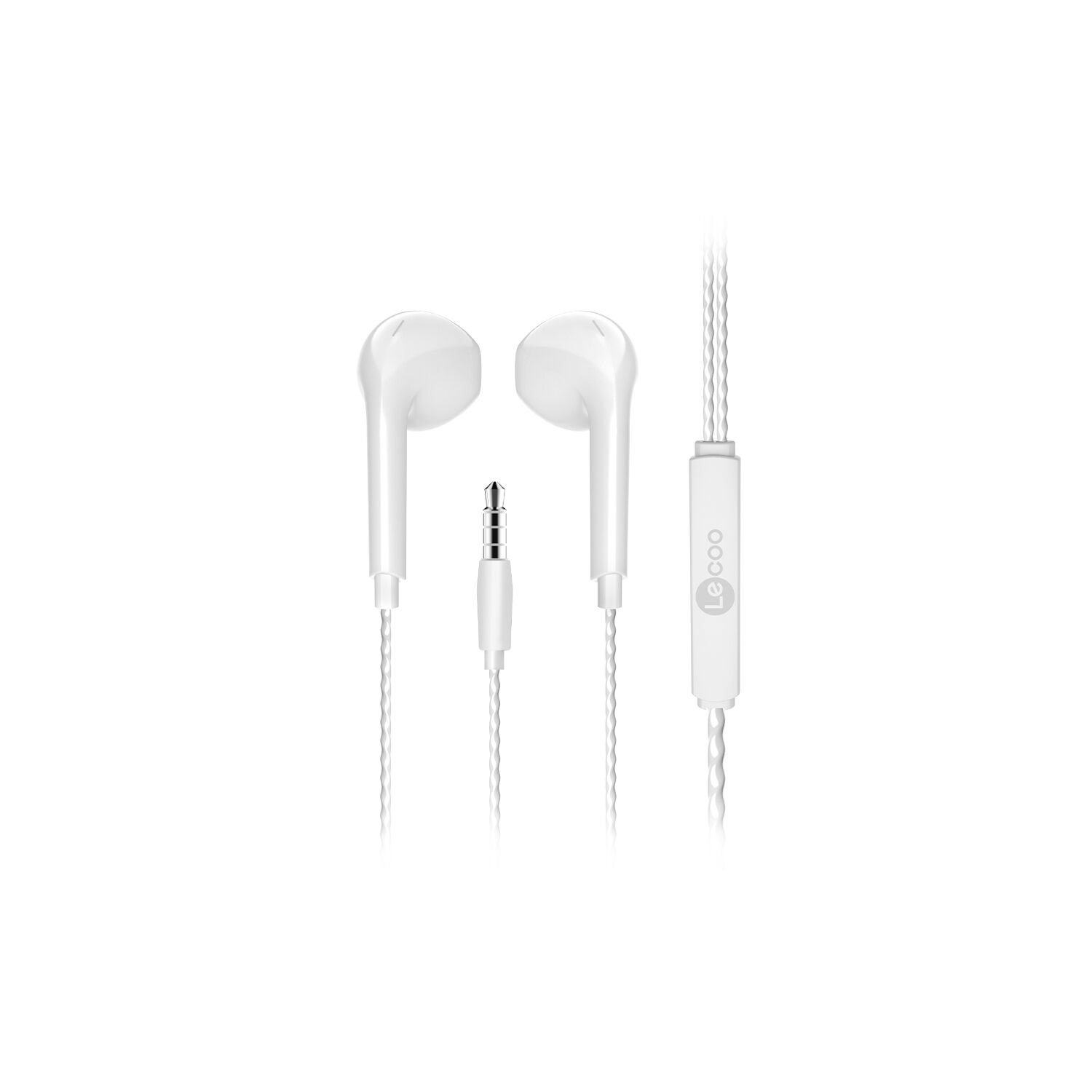 Lenovo Lecoo EH104 Kablolu 3.5mm Jacklı Kulak İçi Mikrofonlu Kulaklık Beyaz