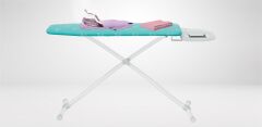 Gazella Squad Standart Ütü Masası - SM/GZM 900 S - Çocuk Emniyet Kilitli, Geniş 42x120 cm Ütüleme Alanı, Katlanabilir, Paslanmaz Gövde, Turkuaz Kumaş