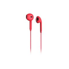 Lenovo Lecoo EH104 Kablolu 3.5mm Jacklı Kulak İçi Mikrofonlu Kulaklık Kırmızı