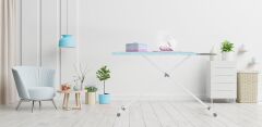 Gazzella Duty Standart Ütü Masası - SM GZM 800 DS - Geniş 41x115 cm Ütüleme Alanı, Katlanabilir, Paslanmaz Gövde, Buz Mavisi Kumaş