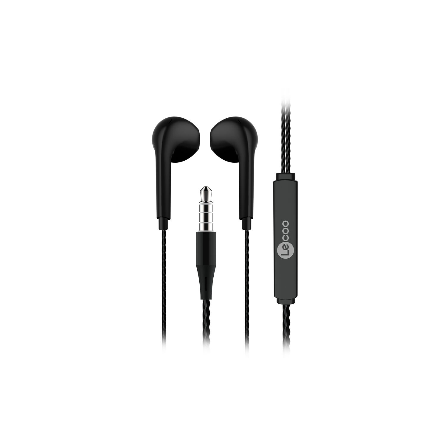 Lenovo Lecoo EH104 Kablolu 3.5mm Jacklı Kulak İçi Mikrofonlu Kulaklık Siyah